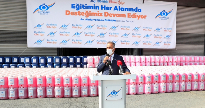 Okullara 103 Tonluk Temizlik Malzemesi Desteği