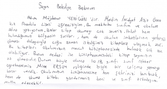 BİR MEKTUP 2 BİN KİTAP