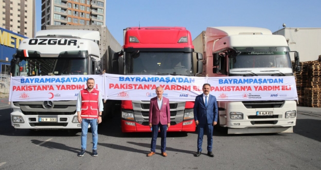 BAYRAMPAŞA'DAN PAKİSTAN'A YARDIM