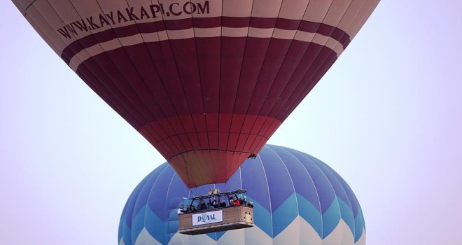 Bakan Ersoy, Kapadokyayı kuşbakışı izledi