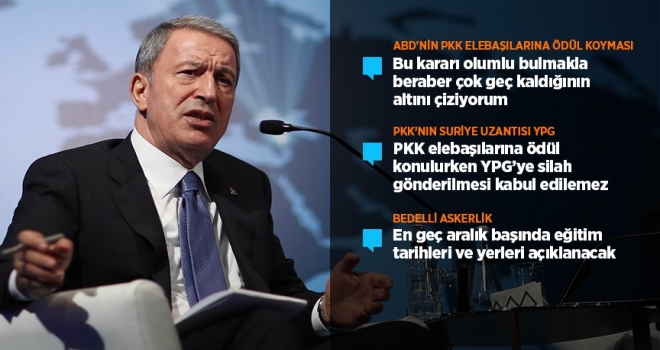 Milli Savunma Bakanı Akar: YPGnin PKKdan hiçbir farkı yok