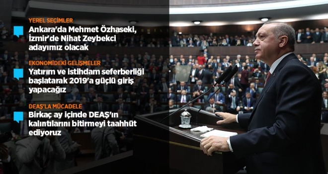 Cumhurbaşkanı Erdoğan 20 belediye başkan adayını açıkladıCumhurbaşkanı Erdoğan, AK Parti TBMM Grup Toplantısında partisinin 20 belediye başkan adayını açıkladı. AK Partinin Ankara Büyükşehir Belediye