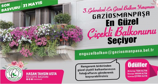 Gaziosmanpaşa En Güzel Çiçekli Balkonunu Seçiyor