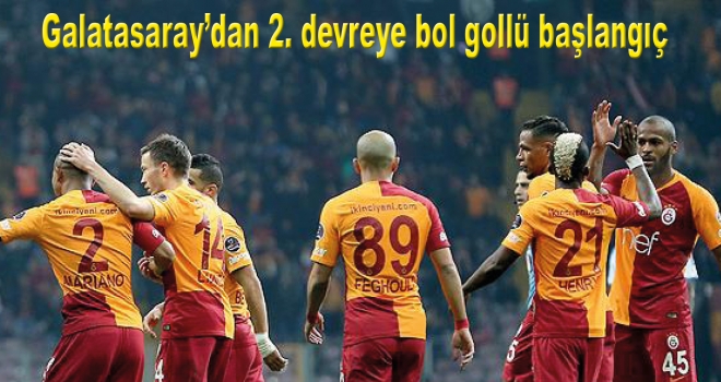 Galatasaray'dan 2. devreye bol gollü başlangıç