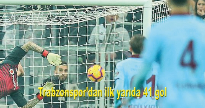 Trabzonspor'dan ilk yarıda 41 gol