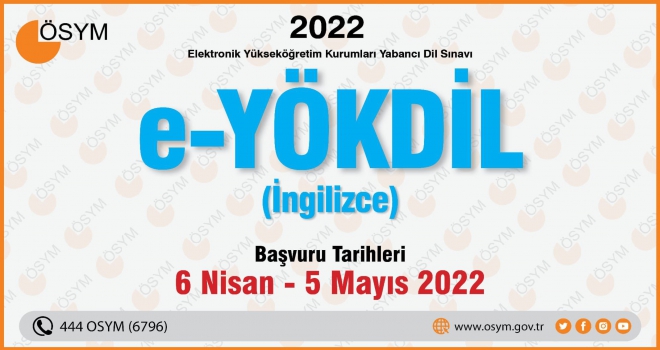 E-YÖKDİL SINAV BAŞVURUSU BAŞLADI