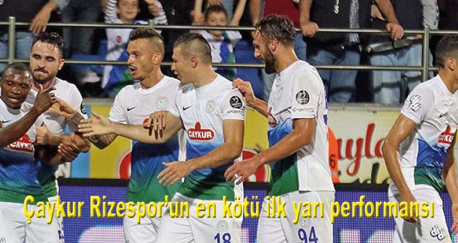 Çaykur Rizespor'un en kötü ilk yarı performansı