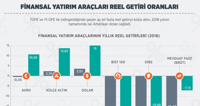 Finansal Yatırım Araçları Reel Getiri Oranları 2018