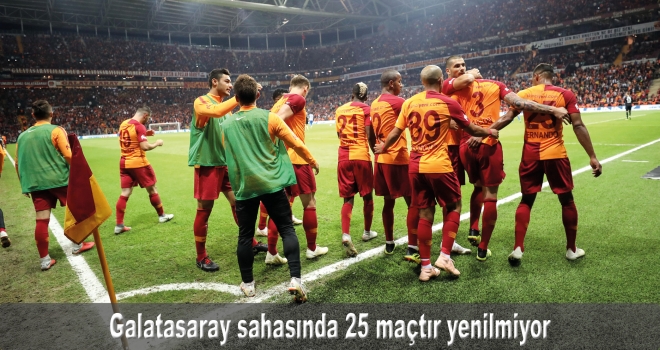 Galatasaray sahasında 25 maçtır yenilmiyor