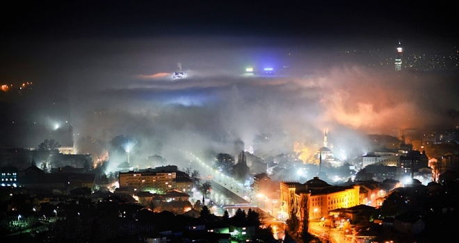 Saraybosna'da yoğun hava kirliliği